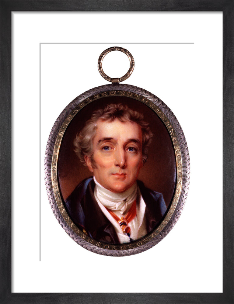 Arthur wellesley, 1st duke of wellington portrait print (art print, small, black frame frame)