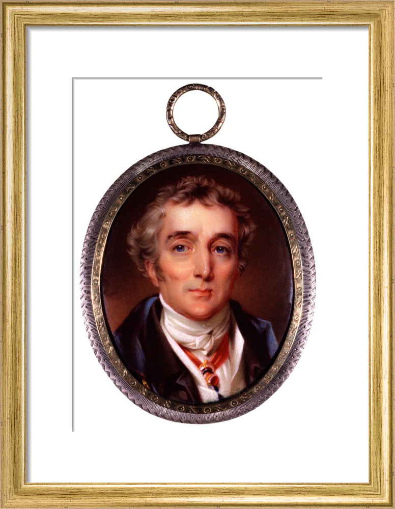 Arthur wellesley, 1st duke of wellington portrait print (art print, small, gold frame frame)