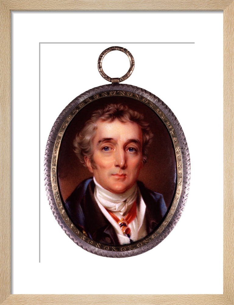 Arthur wellesley, 1st duke of wellington portrait print (art print, small, natural frame frame)