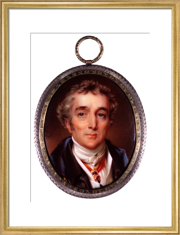 Arthur wellesley, 1st duke of wellington portrait print (art print, medium, gold frame frame)