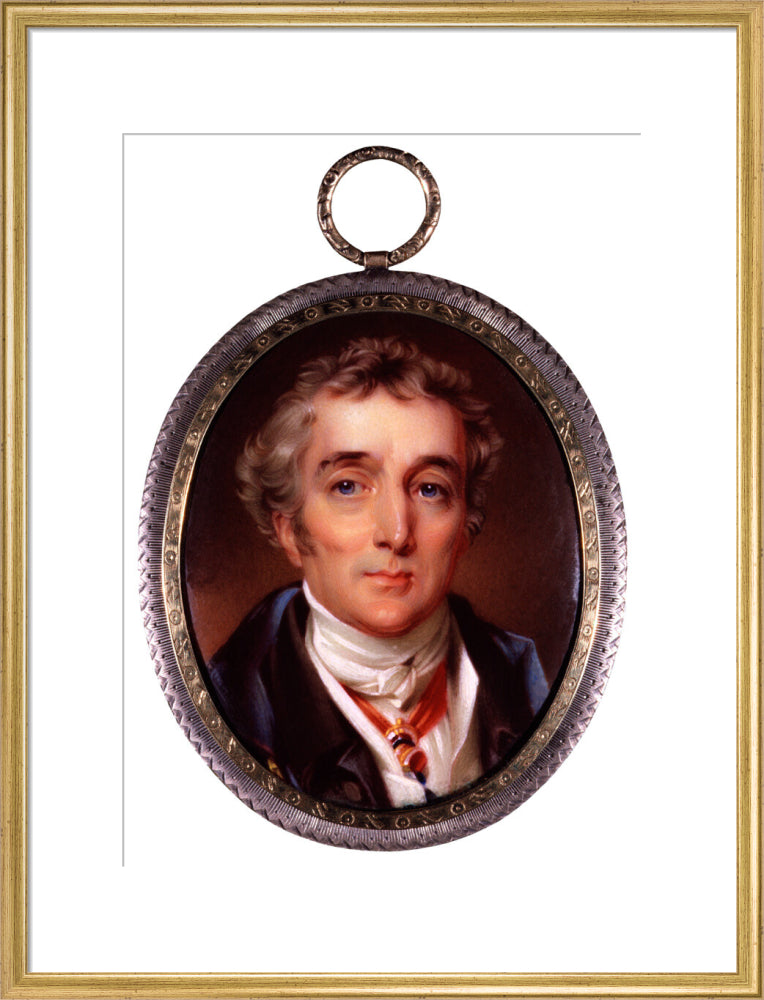 Arthur wellesley, 1st duke of wellington portrait print (art print, large, gold frame frame)