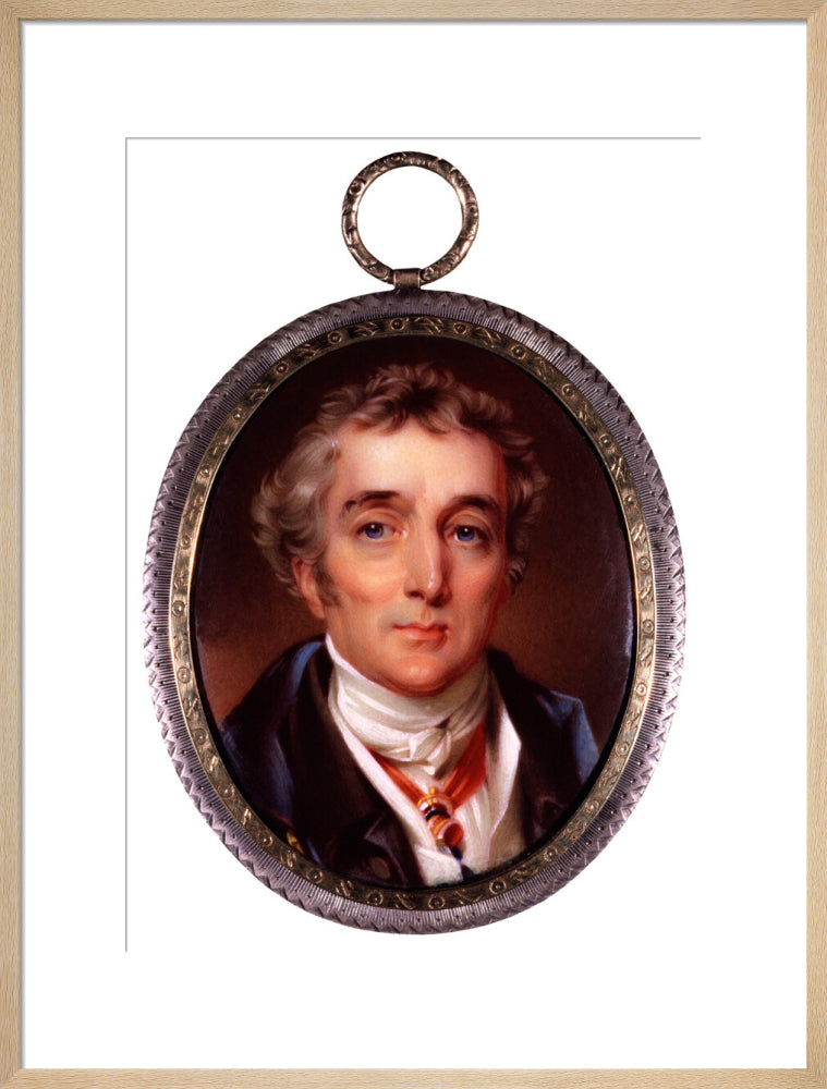 Arthur wellesley, 1st duke of wellington portrait print (art print, large, natural frame frame)