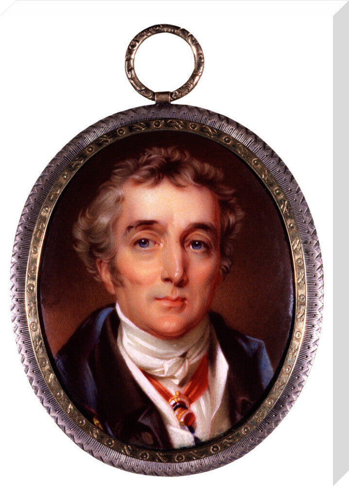 Arthur wellesley, 1st duke of wellington portrait print (stretched canvas, large, no frame frame)