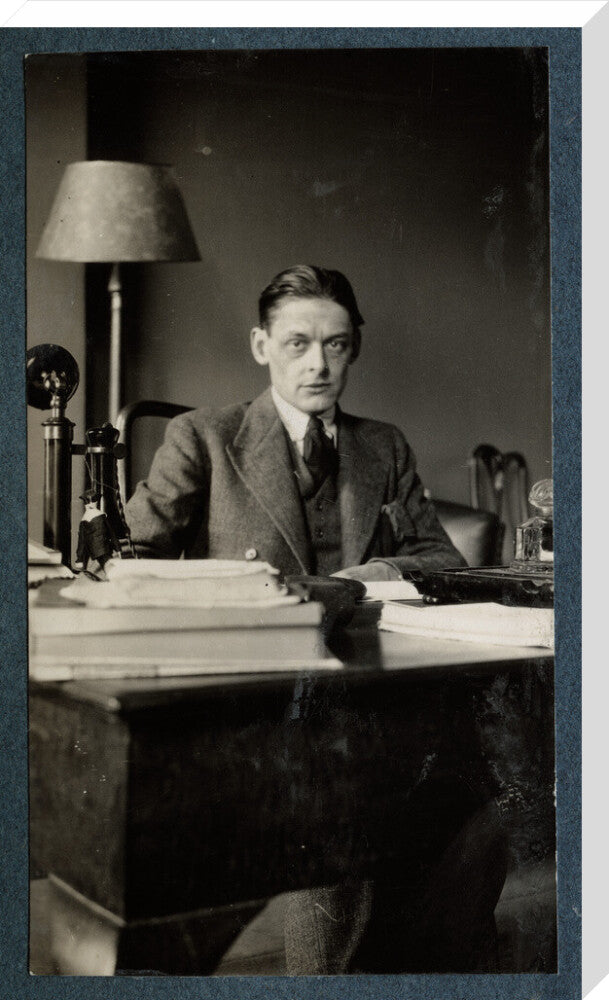 T.s. eliot portrait print (stretched canvas, extra large, no frame)