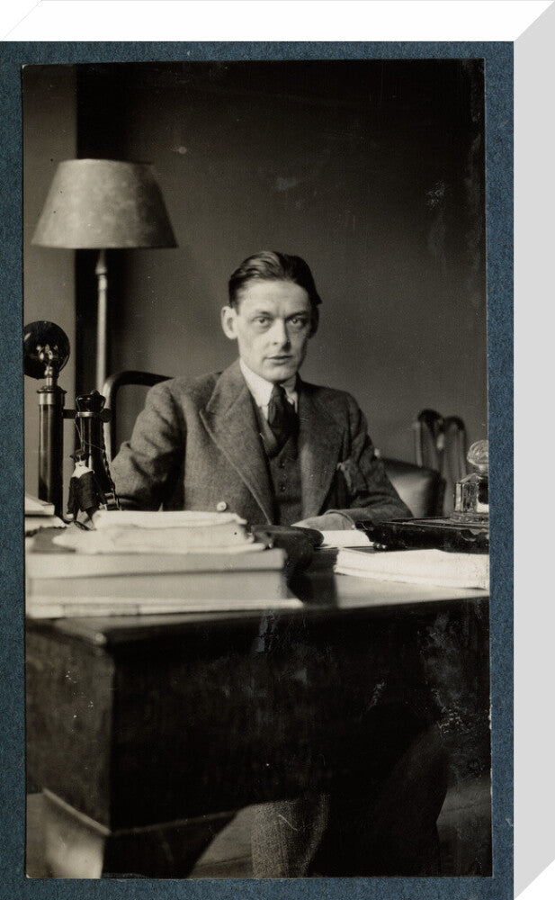 T.s. eliot portrait print (stretched canvas, medium, no frame)