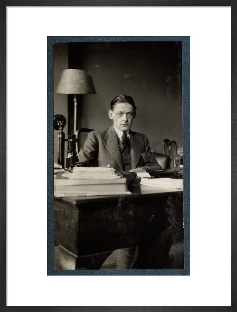 T.s. eliot portrait print (art print, large, black frame)
