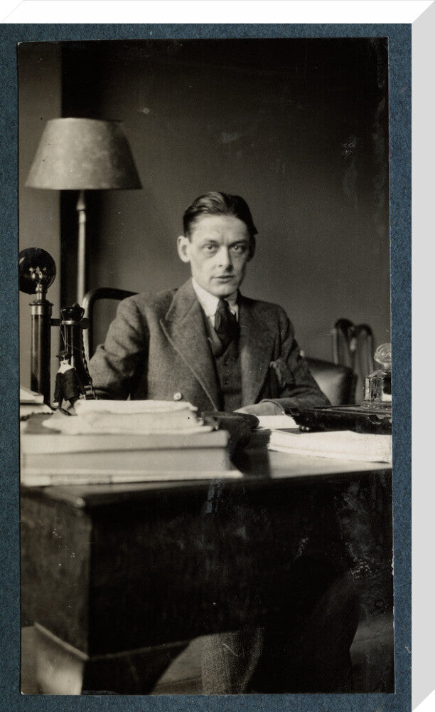 T.s. eliot portrait print (stretched canvas, large, no frame)