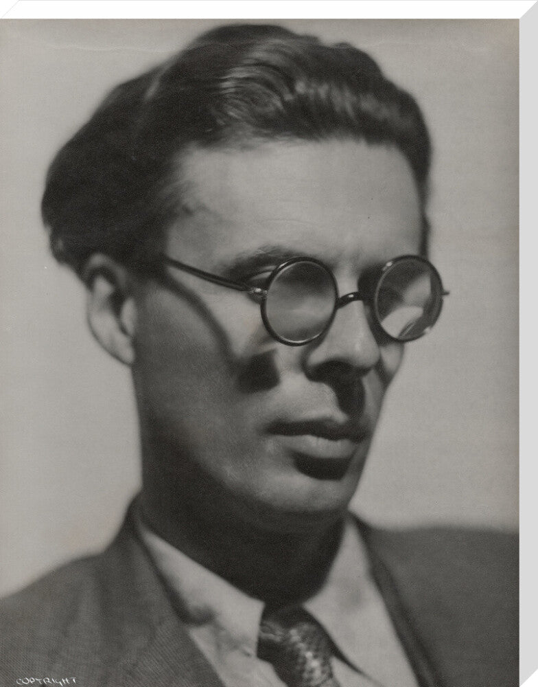 Aldous huxley portrait print (stretched canvas, extra large, no frame frame)
