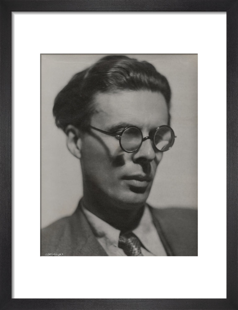 Aldous huxley portrait print (art print, small, black frame frame)