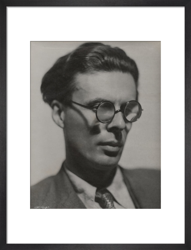 Aldous huxley portrait print (art print, medium, black frame frame)