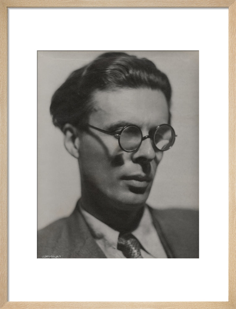 Aldous huxley portrait print (art print, medium, natural frame frame)