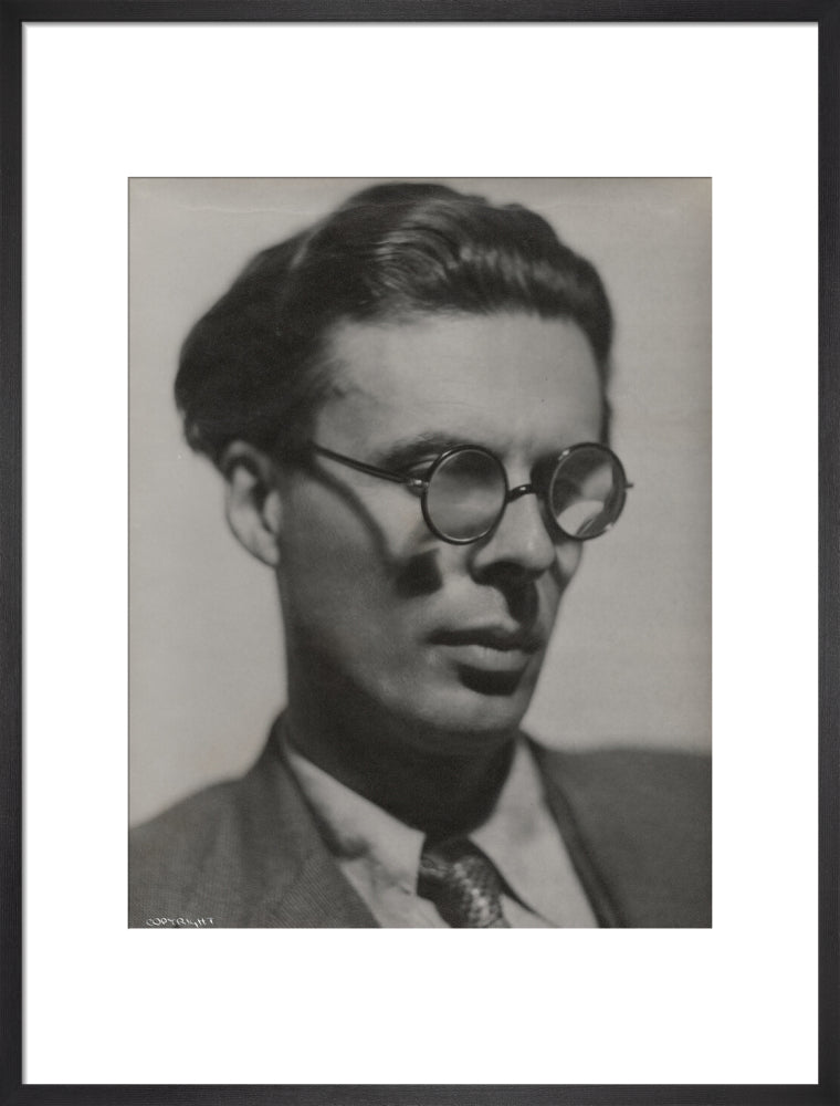 Aldous huxley portrait print (art print, large, black frame frame)