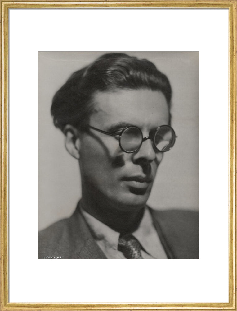 Aldous huxley portrait print (art print, large, gold frame frame)
