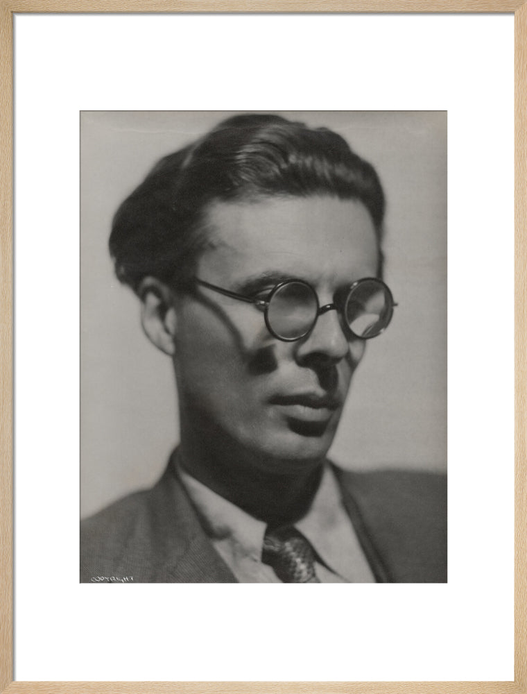 Aldous huxley portrait print (art print, large, natural frame frame)