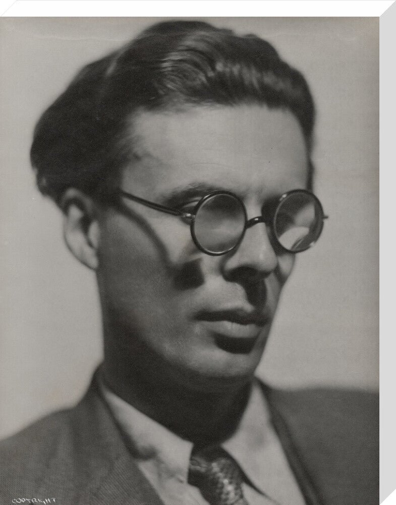Aldous huxley portrait print (stretched canvas, large, no frame frame)