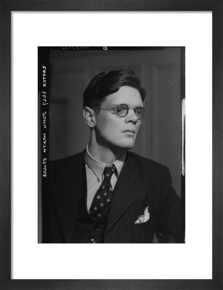 John francis alexander heath stubbs portrait print (art print, small, black frame)