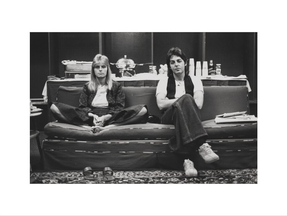 Linda mccartney; paul mccartney portrait print (art print, extra large, no frame)