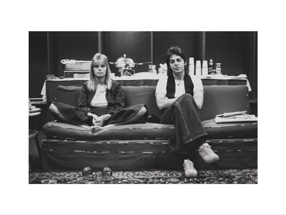 Linda mccartney; paul mccartney portrait print (art print, small, no frame)