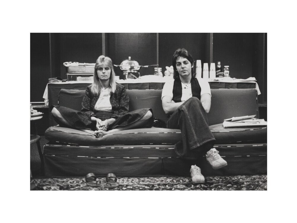 Linda mccartney; paul mccartney portrait print (art print, medium, no frame)