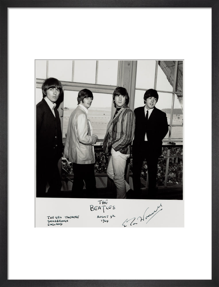 The beatles (george harrison; ringo starr; john lennon; paul mccartney) portrait print (art print, medium, black frame)