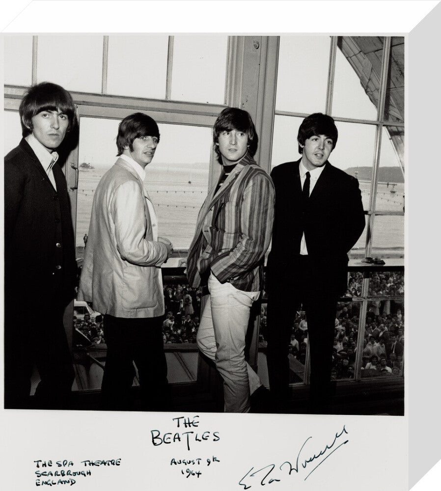 The beatles (george harrison; ringo starr; john lennon; paul mccartney) portrait print (stretched canvas, small, no frame)