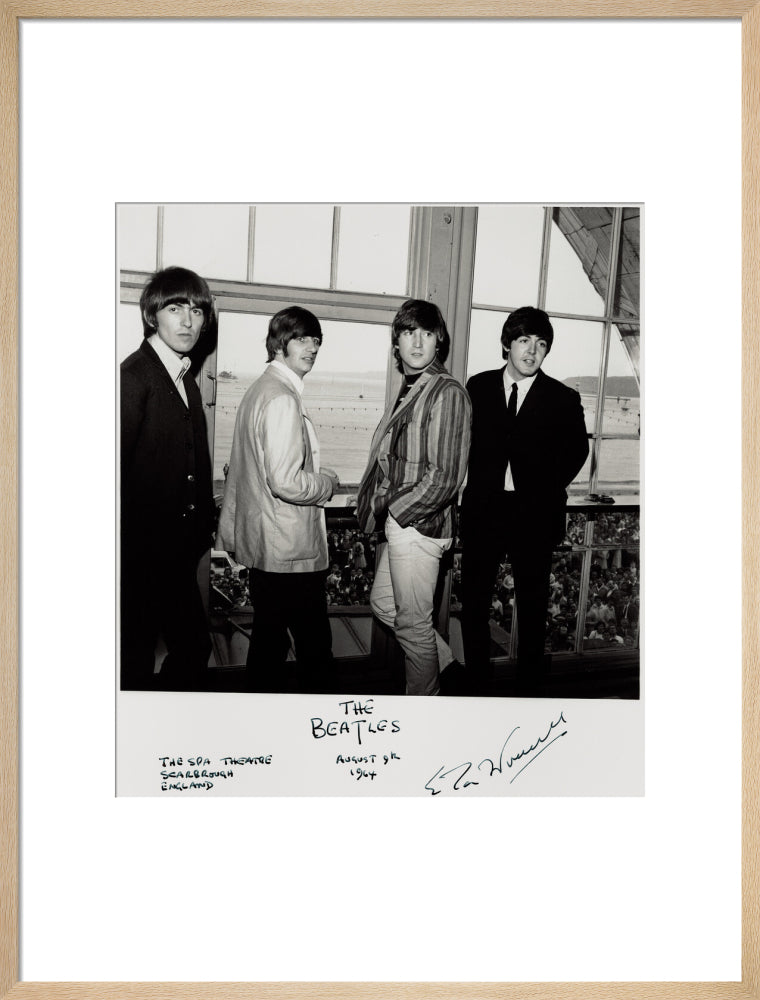 The beatles (george harrison; ringo starr; john lennon; paul mccartney) portrait print (art print, large, natural frame)