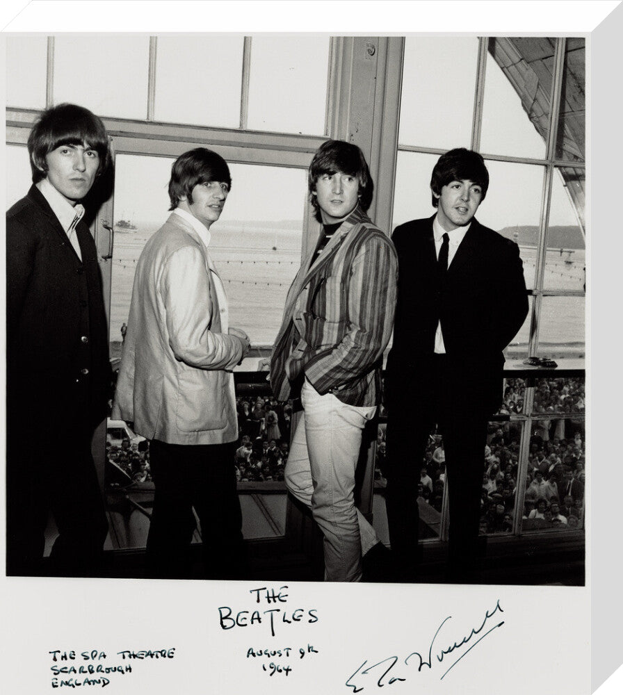 The beatles (george harrison; ringo starr; john lennon; paul mccartney) portrait print (stretched canvas, medium, no frame)