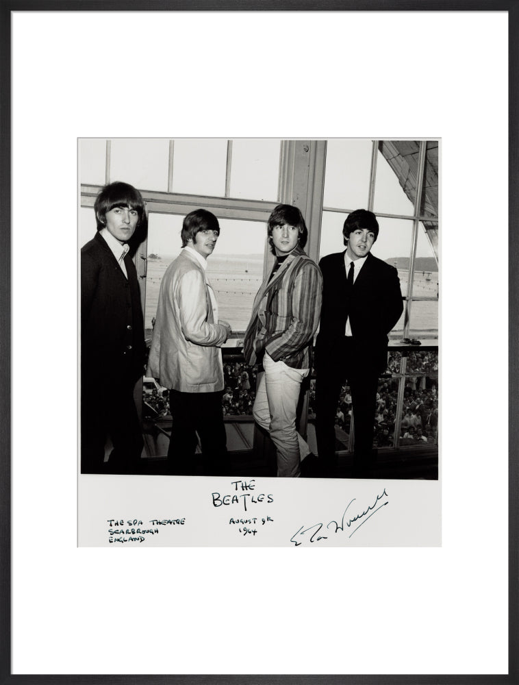 The beatles (george harrison; ringo starr; john lennon; paul mccartney) portrait print (art print, extra large, black frame)