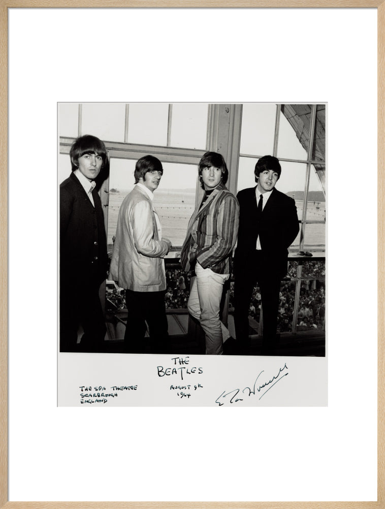 The beatles (george harrison; ringo starr; john lennon; paul mccartney) portrait print (art print, extra large, natural frame)