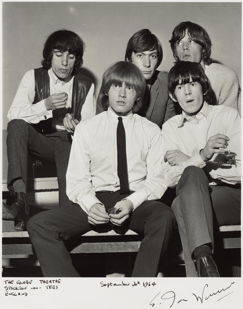 The rolling stones (bill wyman; brian jones; charlie watts; keith richards; mick jagger) portrait print