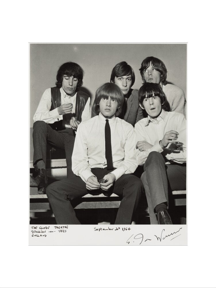The rolling stones (bill wyman; brian jones; charlie watts; keith richards; mick jagger) portrait print (art print, extra large, no frame)
