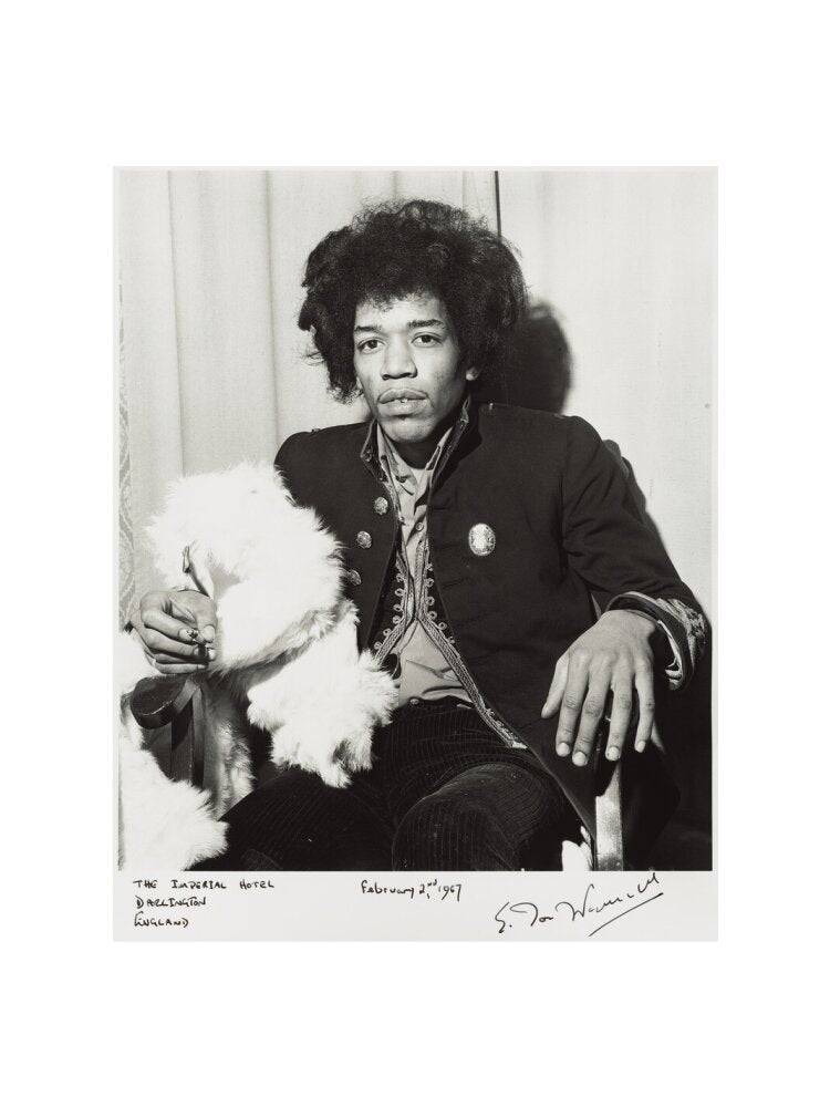 Jimi hendrix portrait print (art print, small, no frame)