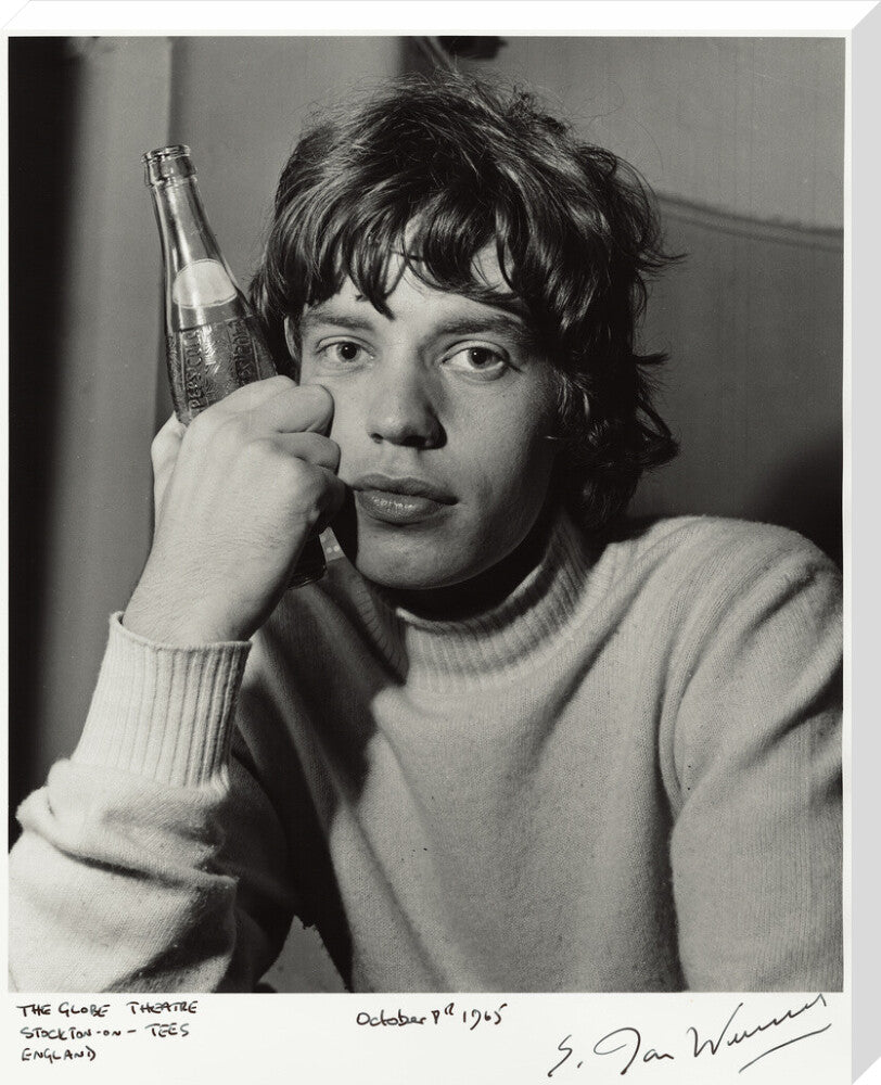 Mick jagger portrait print (stretched canvas, extra large, no frame)