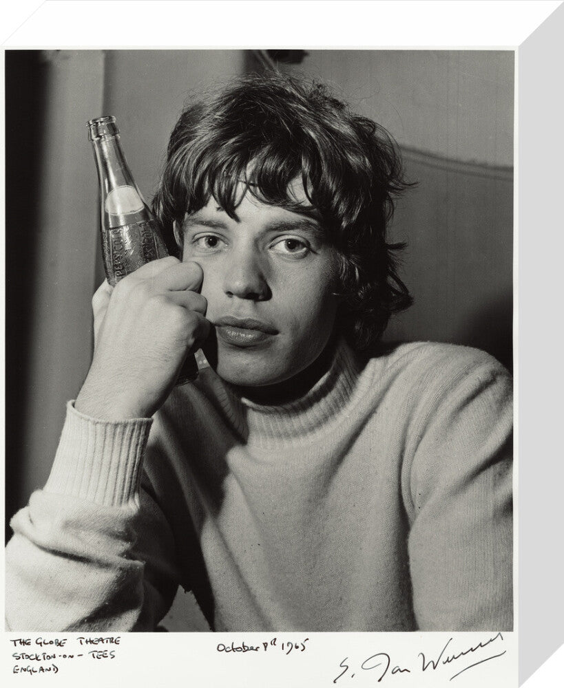 Mick jagger portrait print (stretched canvas, small, no frame)