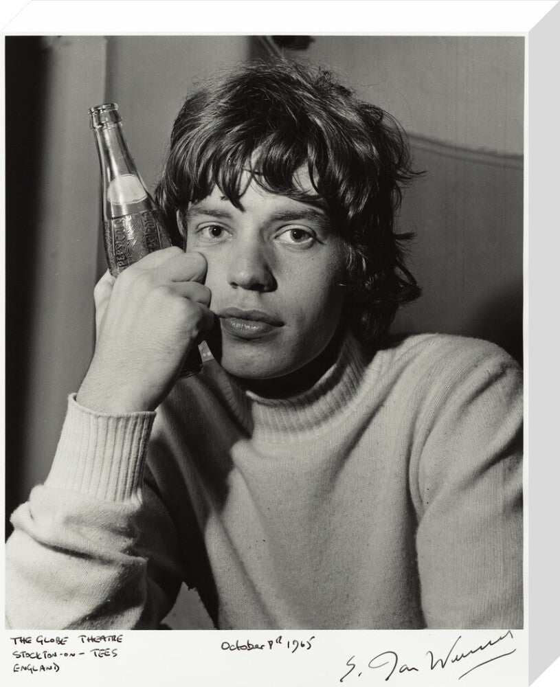 Mick jagger portrait print (stretched canvas, medium, no frame)