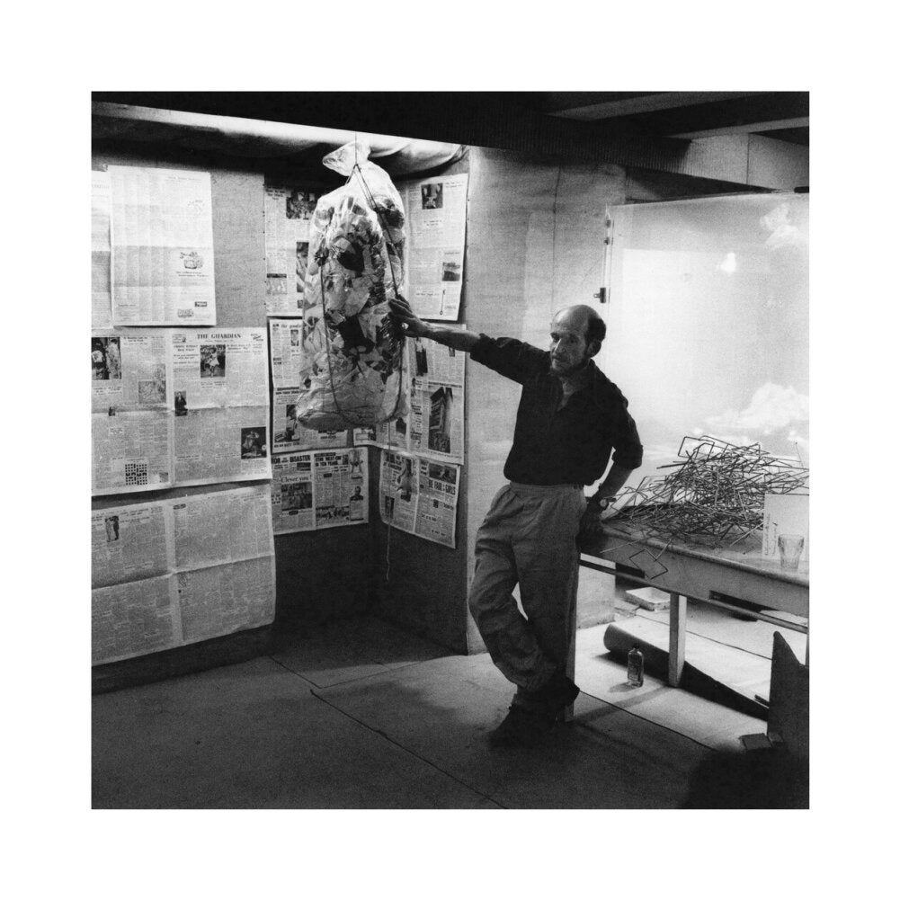 Gustav metzger portrait print (art print, medium, no frame)