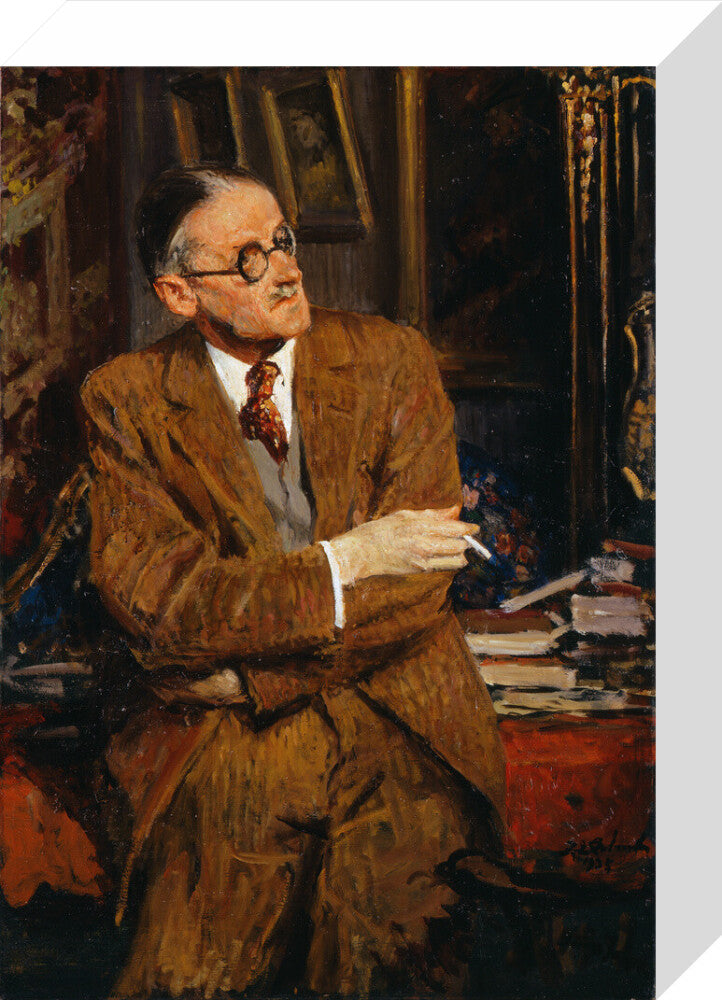 James joyce portrait print (stretched canvas, small, no frame)