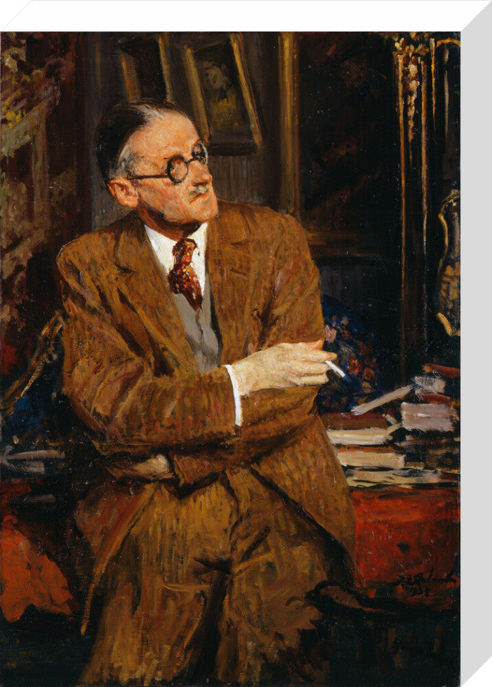 James joyce portrait print (stretched canvas, medium, no frame)