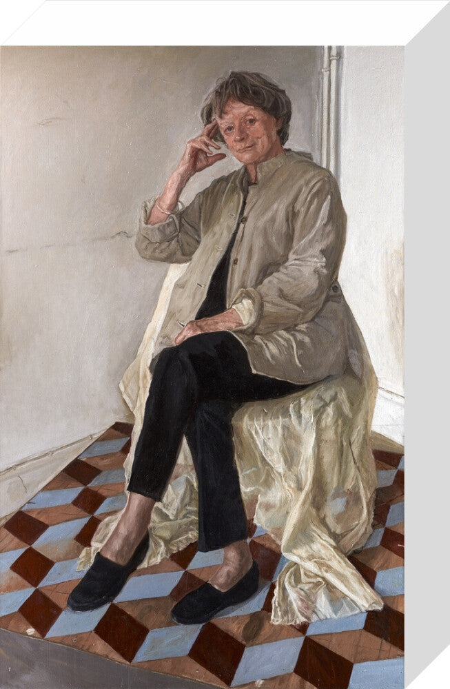 Maggie smith portrait print (stretched canvas, small, no frame)