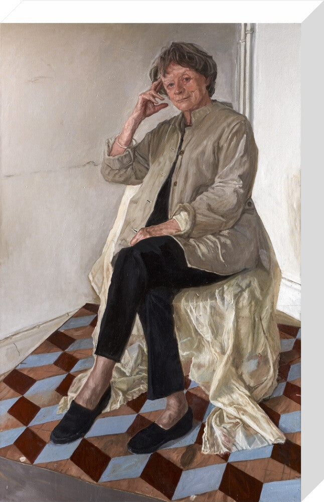 Maggie smith portrait print (stretched canvas, medium, no frame)