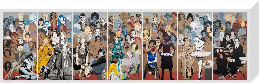 Work in progress' portrait print (stretched canvas, large, no frame)