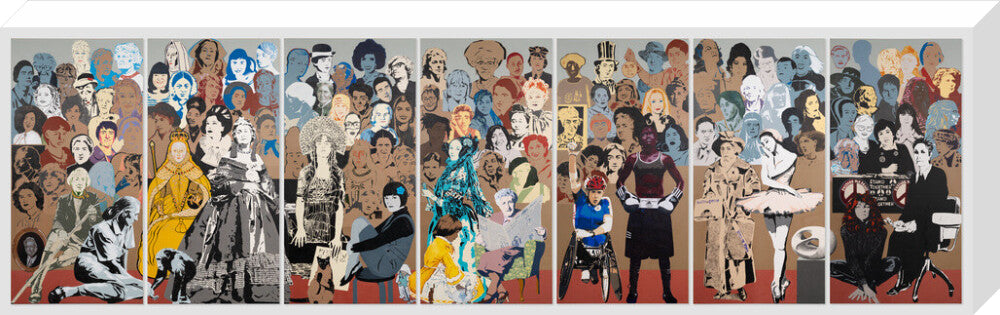 Work in progress' portrait print (stretched canvas, extra large, no frame)