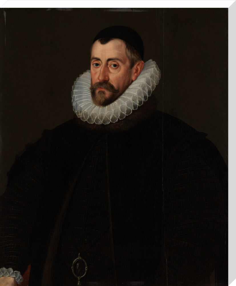 Sir francis walsingham portrait print (stretched canvas, extra large, no frame)