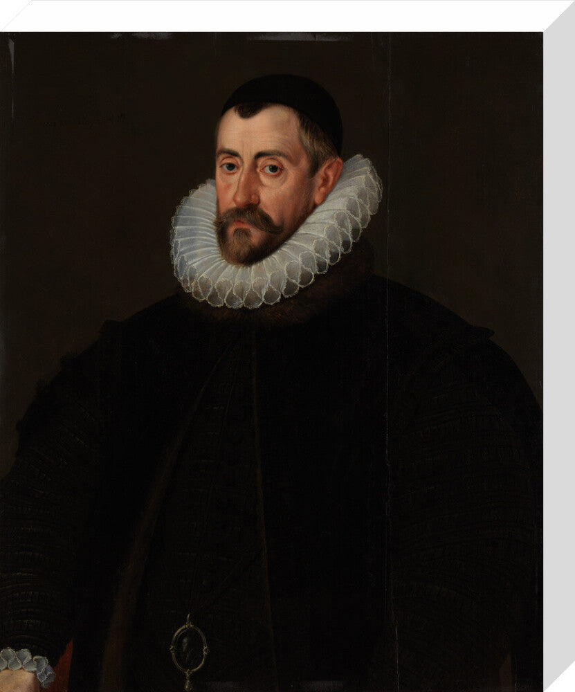 Sir francis walsingham portrait print (stretched canvas, medium, no frame)