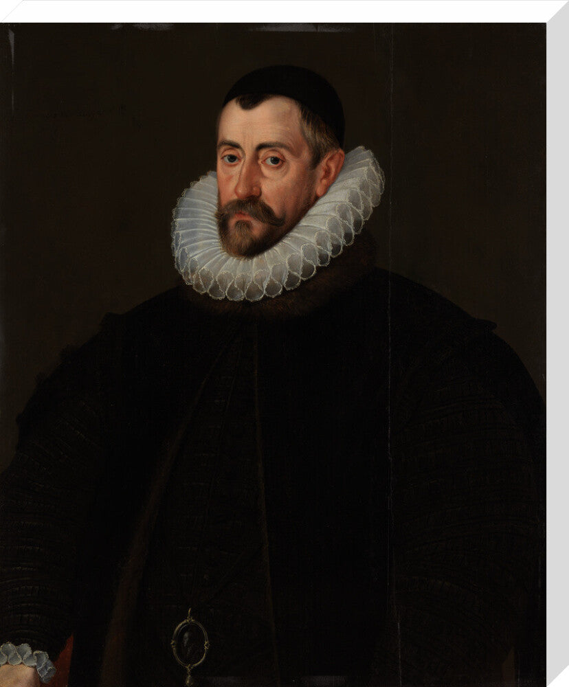 Sir francis walsingham portrait print (stretched canvas, large, no frame)
