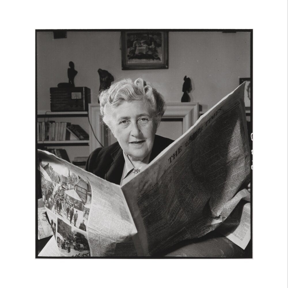 Agatha christie portrait print (art print, small, no frame frame)
