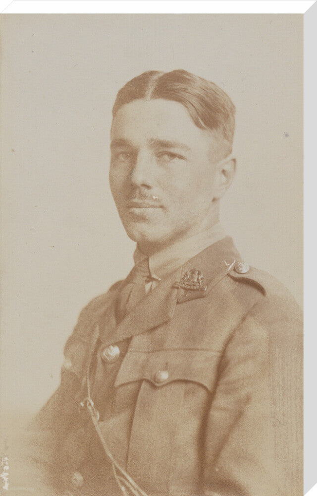 Wilfred owen portrait print (stretched canvas, extra large, no frame)
