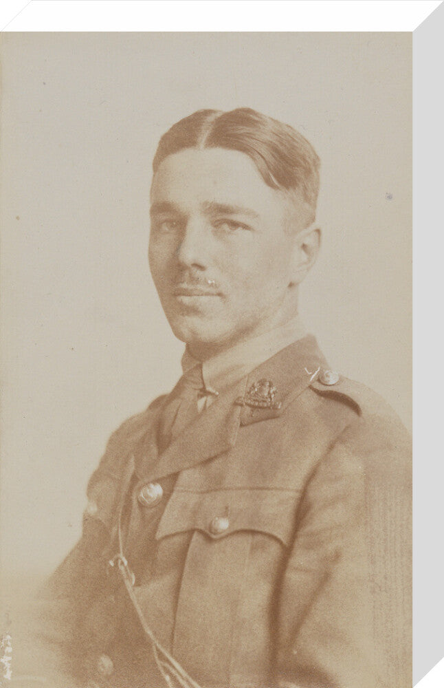 Wilfred owen portrait print (stretched canvas, medium, no frame)