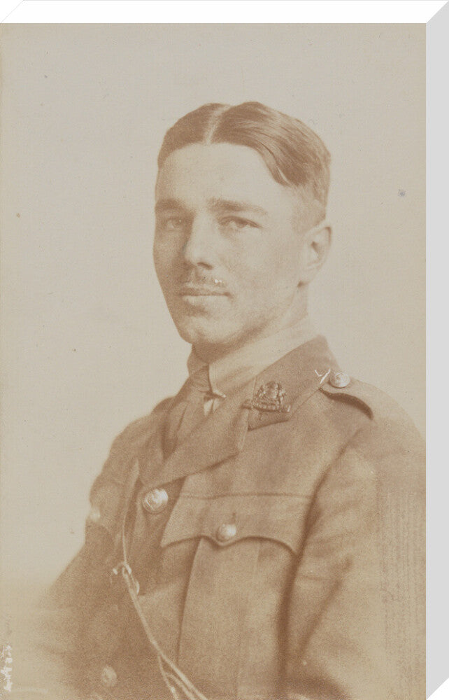 Wilfred owen portrait print (stretched canvas, large, no frame)