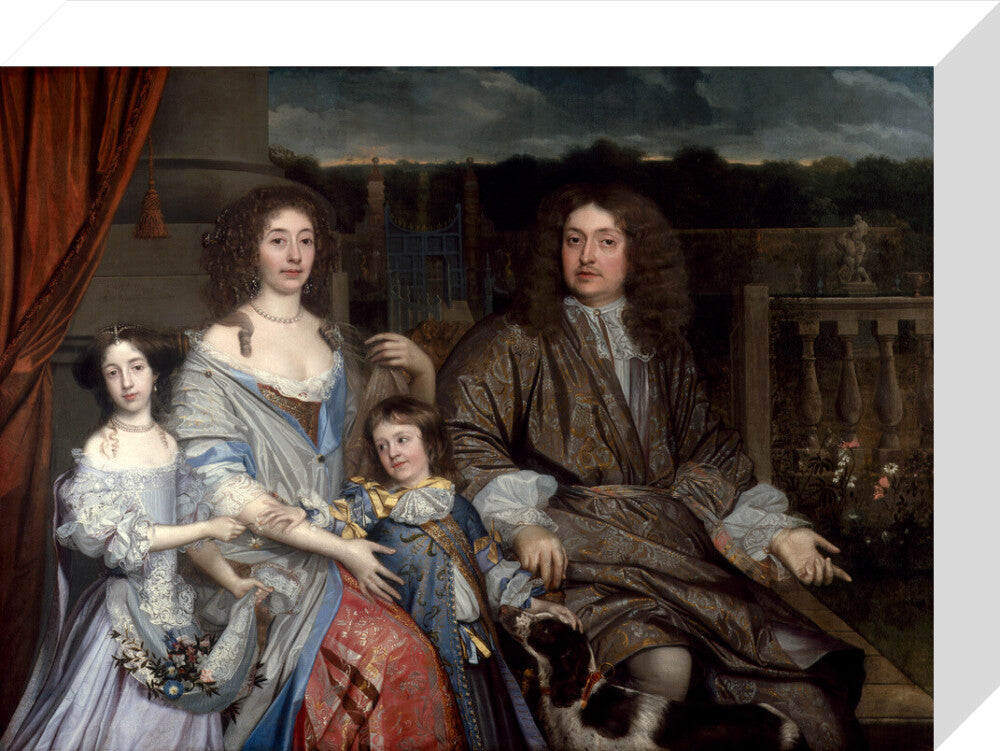 The family of sir robert vyner portrait print (stretched canvas, small, no frame)